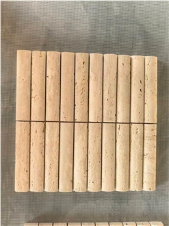 Travertine Fluted Kitchen Mosaic Tiles