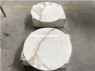 Calacatta Gold Marble Coffee Table Top For High End Interiors