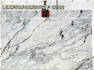 Cristallo Picasso White Quartzite Slabs