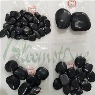 China Wholesale River Stone High Polished Black Pebbles