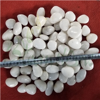 Decorative White Stone Premium High Polished White Pebbles