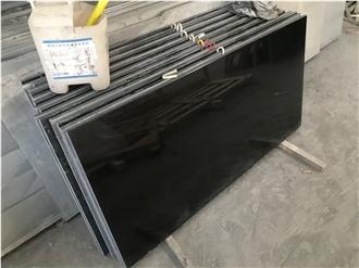 Low Price Mongolia Black Granite Slabs
