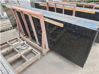 Polished Angola Black Granite Half Slabs