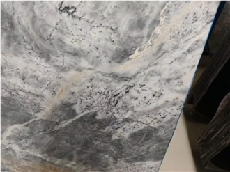 Snow Blue Grey Marble Slabs