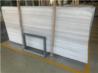 Honed Chinese White Chenille White Marble Slabs For Walls