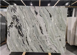Honed Green Shangri La Jade Marble Slabs For Floors
