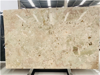 Polished Beige Breccia Botticelli Marble Slabs For Floors