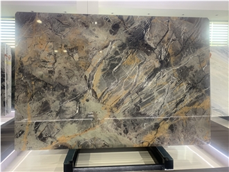 Polished Brazil Grey  Exotic Pandora Marble Slabs For Walls