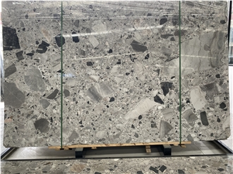 Polished Chinese Panda Grey Marble Slabs For Walls