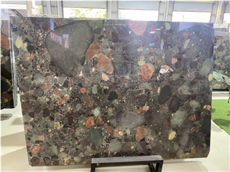 Polished Four Seasons Green Colorful Granite Slabs For Walls