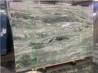 Polished Green Brazil Victoria Green Marble Slabs For Walls