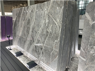 Polished Grey Italian Fior Di Bosco Marble Slabs For Walls