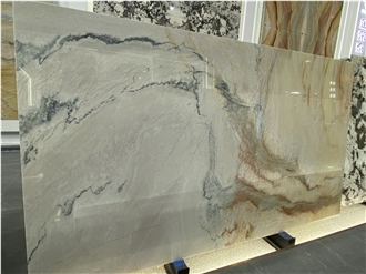 Polished Macaubas Fantasy Quartzite Slabs For Walls
