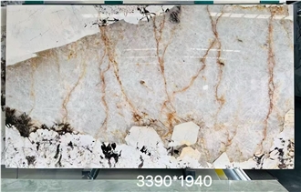 Polished Patagonia Big Crystal Quartzite Slabs For Walls