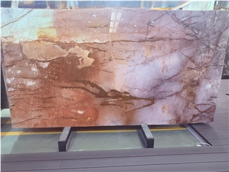 Polished Pink Brazil Juliet Crystal Quartzite Slabs For Wall