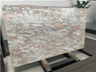 Polished Red Norwegian Rose Marble Slabs For Walls