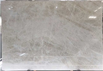 Polished White Brazilian Taj Mahal Quartzite Slabs For Walls