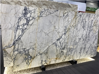 Polished White Calacatta Monet Marble Slabs For Floors