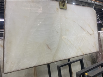 Polished White Diamond Crystal Quartzite Slabs For Walls