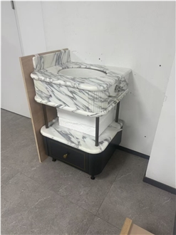 Arabescato Marble Bathroom Unit