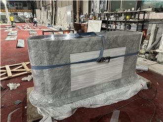 Carrara White Marble Commercial Reception Counters