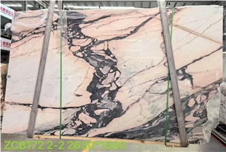 Large And Hot Sale Pink Marble Slab Wall Tiles