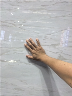 Polished White Rhino Marble Slabs For Decor
