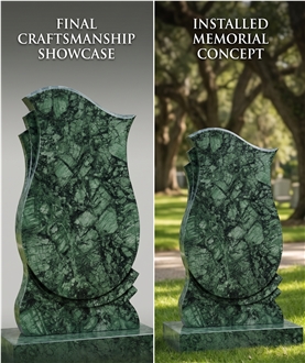 Verde Guatemala Marble Headstone