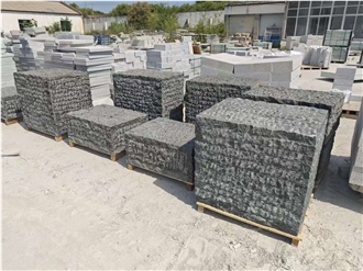 Black Granite Wall Stone Fencing Stone Rough Surface Facade