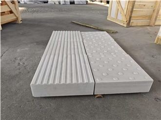 China Pure White Marble Tactile Paver Paving Stone