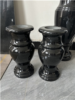 Shanxi Black Granite Monumental Vases
