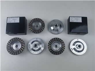 Aluminum Base Ripple Diamond Cup Wheel For Stone Polishing