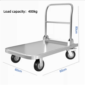 Stainless Steel Flat Platform Trolley  For Transport