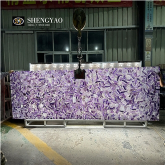 Composite Panels Purple Fluorite  Gemstone Slabs