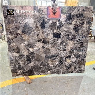 Grey Smoky Quartz  Semiprecious Stone Tiles And Slab