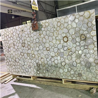 Natural White Agate Tile  Semiprecious Stone Slabs
