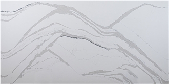 White Calacatta Stone Good-Quality Man-Made Quartz Slabs