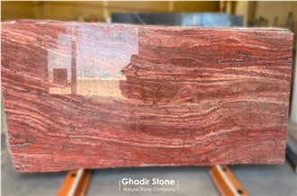 High-Quality Iranian Red Travertine Slabs