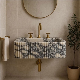 Natural Calacatta Marble Sink For Bathroom Design