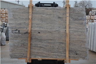 Silver Travertine Slabs For Modern Architectural Projects