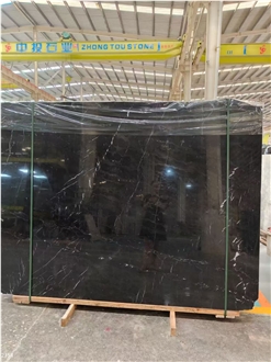 China Nero Crystal Marble Slabs Polished
