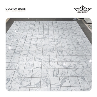 Polished Calacatta White Marble Tiles For Interior Wall