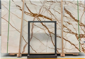 Cream Rose Sofitel Gold Marble Slabs