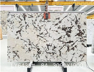 White Branco Tourmaline Granite Slabs