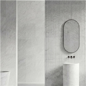 Bianco Carrara Marble Pattern For Wall Design