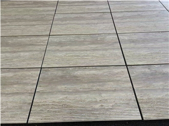 Fluted Beige Travertine Tiles For Feature Wall Decoration