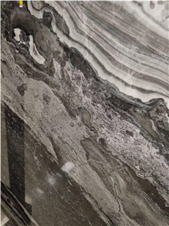 China Black Antient Wood Vein Marble Polished Slabs Tiles