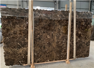 China Dark Emperador Polished Marble Slabs