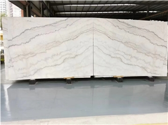 China White Guangxi Marble Polished Slabs