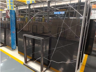 Interior Design Nero Marquina Marble Polished Slabs